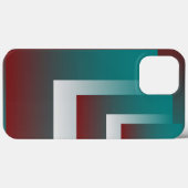 ティール（緑がかった色）の窓は白 Case-Mate iPhoneケース (裏面 (横))