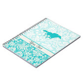 ティール(緑がかった色)の競馬 ノートブック (左側)