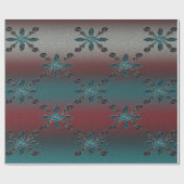 ティール（緑がかった色）の紫系統木 ラッピングペーパー (フラット)