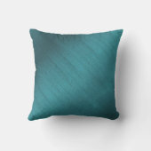 ティール（緑がかった色）の絹 クッション (裏面)