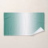 ティール（緑がかった色）の緑のグラデーションな勾配色のBathタオルセット バスタオルセット (ハンドタオル)