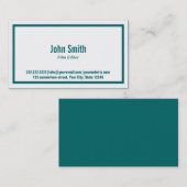 ティール(緑がかった色)の緑のボーダーフィルムの編集者の名刺 名刺 (正面/裏面)