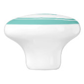 ティール（緑がかった色）の緑の海賊船のブリッグの航海のな陶磁器のノブ セラミックノブ (側面)