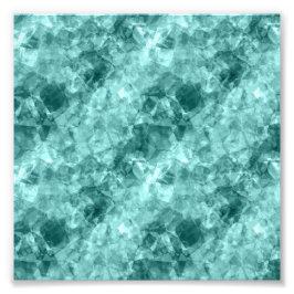 ティール（緑がかった色）の縮れたテクスチャ フォトプリント           