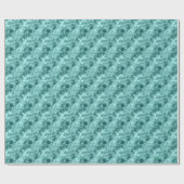 ティール(緑がかった色)の縮れたテクスチャ ラッピングペーパー (フラット)