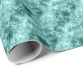 ティール(緑がかった色)の縮れたテクスチャ ラッピングペーパー (ロールコーナー)