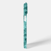 ティール（緑がかった色）の縮れたテクスチャ Case-Mate iPhoneケース (裏面 / 右)