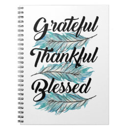 ティール（緑がかった色）の羽は感謝のパイロー賛美ウ ノートブック
