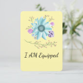 ティール（緑がかった色）の花I Am装備カード サンキューカード (スタンド正面)