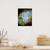 ティール（緑がかった色）の蟹星雲 ポスター (キッチン)