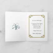 ティール（緑がかった色）の誕生日カード カード (内部)