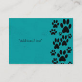 ティール（緑がかった色）の足の名刺 名刺 (裏面)