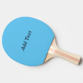 ティール（緑がかった色）の追加文字カスタムテンプレート 卓球ラケット (横)