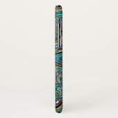 ティール(緑がかった色)の金ゴールドの紫色の曼荼羅のモノグラムのiPhone Xの箱 Case-Mate iPhoneケース (裏面/左)