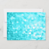 ティール（緑がかった色）の銀製のフェイクなグリッターは菓子16をつけます サンキューカード (裏面)