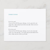 ティール(緑がかった色)の青いイニシャルの結婚披露宴のエンクロージャ エンクロージャーカード (裏面)