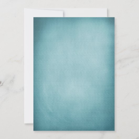 ティール(緑がかった色)の青いトンボは結婚式渦巻きます 招待状 (裏面)