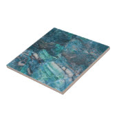 ティール(緑がかった色)の青い大理石のタイル タイル (側面)