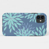 ティール(緑がかった色)の青い花の抽象芸術iPhone5の箱 Case-Mate iPhoneケース (裏面(横))