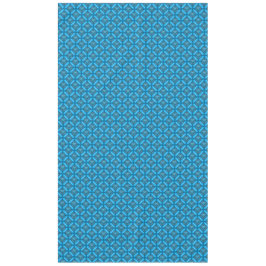 ティール（緑がかった色）の青い金属の花と宝石パターン テーブルクロス