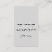 ティール(緑がかった色)の青い音楽の先生のギターのミニマリストのミュージシャン 名刺 (裏面)