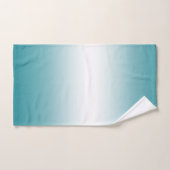 ティール(緑がかった色)の青くグラデーションな勾配色のBathタオルセット バスタオルセット (ハンドタオル)