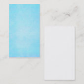 ティール(緑がかった色)の青く軽い水彩画のテンプレートのブランク 名刺 (正面/裏面)