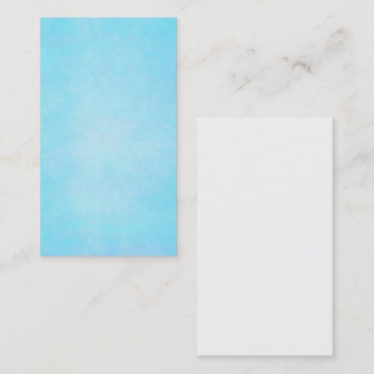 ティール(緑がかった色)の青く軽い水彩画のテンプレートのブランク 名刺 (正面/裏面)