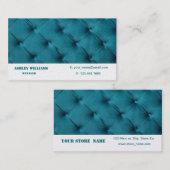 ティール（緑がかった色）の青のcapitoneの名刺 名刺 (正面/裏面)