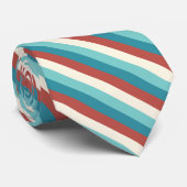 ティール(緑がかった色)の青|はオレンジ|のクリームのストライプを燃やしました ネクタイ (ロール)