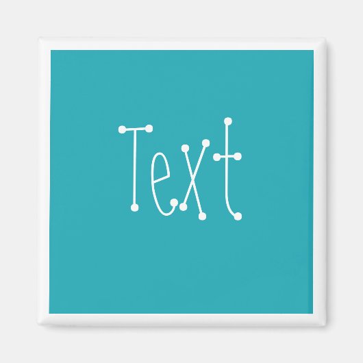 ティール(緑がかった色)の青 マグネット (正面)