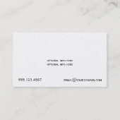 ティール（緑がかった色）の黒いシマウマのティール（緑がかった色）のダイヤモンドの華美な銀製の渦巻 名刺 (裏面)