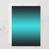 ティール(緑がかった色)の黒い雪片の菓子16冬の不思議の国 招待状 (裏面)