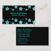 ティール(緑がかった色)の黒のグリッターはカスタムな名刺を主演します 名刺 (正面/裏面)