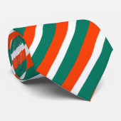ティール(緑がかった色)の、オレンジおよび白い対角線は縞で飾ります ネクタイ (ロール)