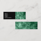 ティール（緑がかった色）の《写真》ぼけ味のデザイン5のプロフィールカード スキニー名刺 (正面/裏面)