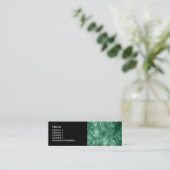 ティール（緑がかった色）の《写真》ぼけ味のデザイン5のプロフィールカード スキニー名刺 (スタンド正面)