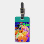 ティール（緑がかった色）のDarcyの荷物のラベル ラゲッジタグ (正面縦)