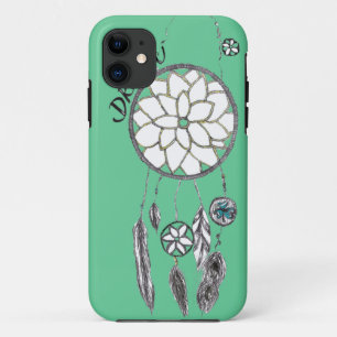 ティール(緑がかった色)のDreamCatcherのiPhone 5の場合 iPhone 11 ケース