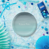 ティール(緑がかった色)のOmbréの結婚式 ペーパープレート (パーティー)