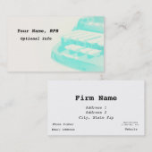 ティール(緑がかった色)のSteno機械法廷記者の名刺 名刺 (正面/裏面)