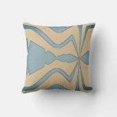 ティール（緑がかった色）はっきりしたグリーン大音波画像(Tan) クッション (裏面)