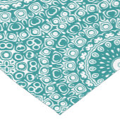 ティール(緑がかった色)はっきりしたマンダラパターン ミディアムテーブルランナー (コーナー)