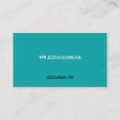 ティール（緑がかった色）はカードクリーニングのサービス業泡立ちます 名刺 (裏面)