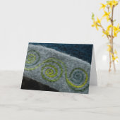 ティール(緑がかった色)はカード螺線形になります カード (黄色い花)