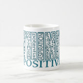 ティール（緑がかった色）は前向きなマグを考えます コーヒーマグカップ (中央)