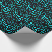 ティール（緑がかった色）は包装紙上がりました ラッピングペーパー (角)