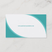 ティール（緑がかった色）は名刺に角を付けます 名刺 (裏面)