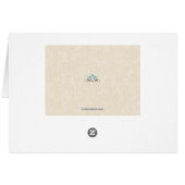 ティール（緑がかった色）は折りましたカードを感謝していしています (裏面横)