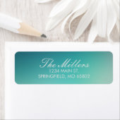 ティール(緑がかった色)ぼやけ住所 シール (インサイチュ)